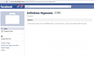Screenshot of a typical facebook community page