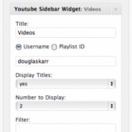 YouTube Sidebar Widget